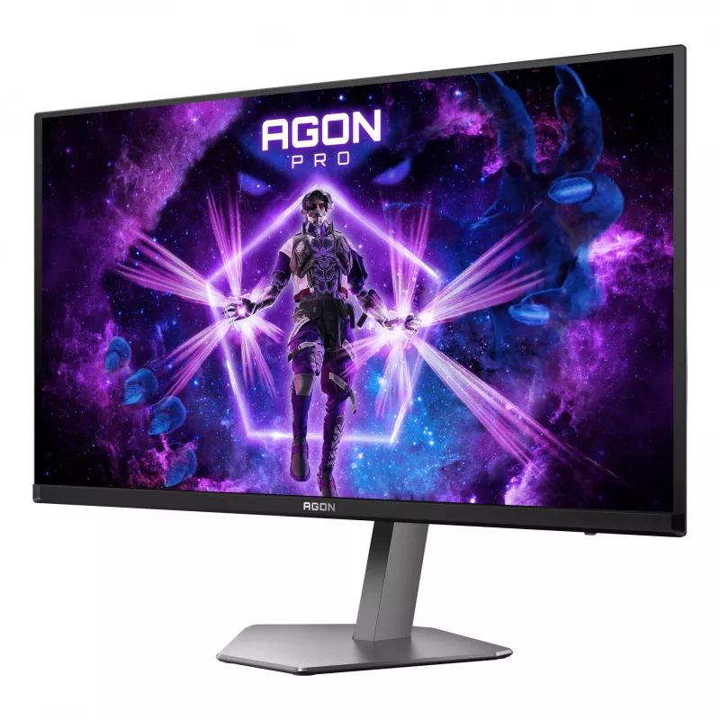 AOC AGON PRO AG276QZD2 kompiuterio monitorius 67,3 cm (26,5 col.) 2560 x 1440 pikselių Quad HD QD-OLED juoda, pilka