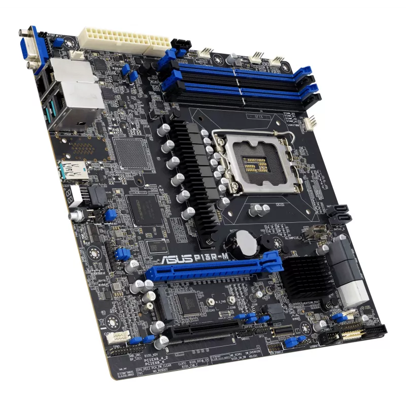 Motininė plokštė ASUS P13R-M Intel C262 LGA 1700 micro ATX, DDR5, 4 DIMM, 128GB, 8x SATA III, 1x M.2, 2x LAN