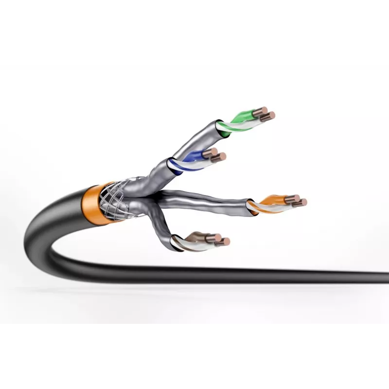 DIGITUS lauko instaliacijos kabelis - Cat 7 - S/FTP - AWG 23/1 - 1000m - juodas