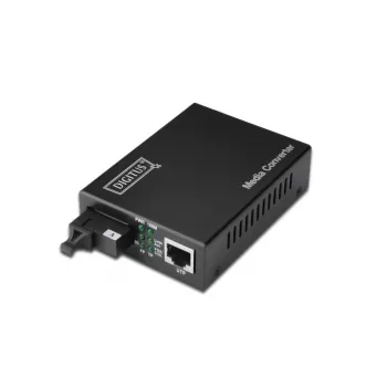DIGITUS medijos keitiklis, vienmodis, BiDi, WDM Gigabit Ethernet, Tx1310nm / Rx1550nm SC jungtis, iki 20 km