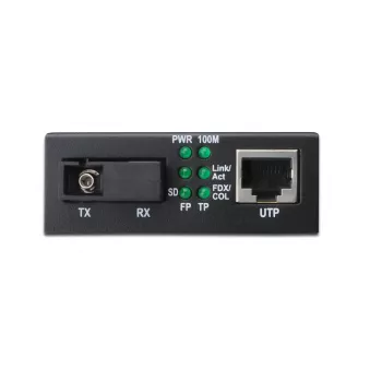 DIGITUS medijos keitiklis, vienmodis, BiDi, WDM Gigabit Ethernet, Tx1310nm / Rx1550nm SC jungtis, iki 20 km
