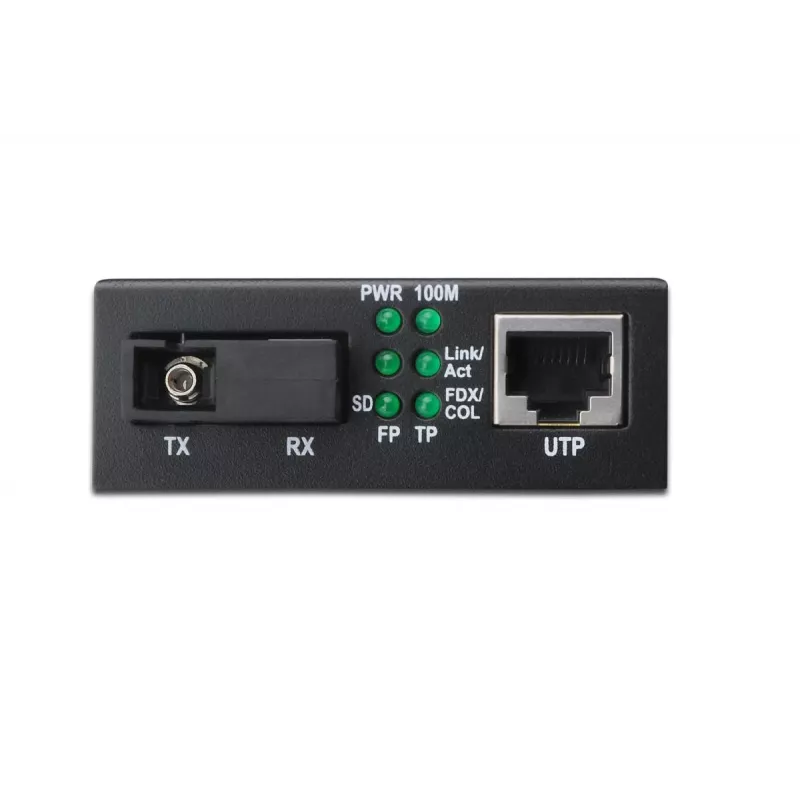 DIGITUS medijos keitiklis, vienmodis, BiDi, WDM Gigabit Ethernet, Tx1310nm / Rx1550nm SC jungtis, iki 20 km