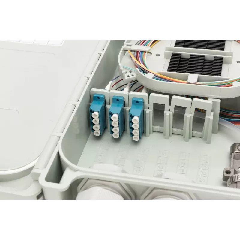 Digitus FTTH/FTTB paskirstymo dėžutė surinkta OS2 12 skaidulų LC/PC