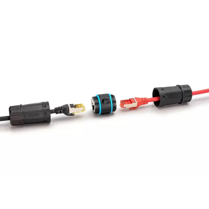 Tinklo kabelis Digitus DN-93905-OD RJ45 į RJ45 CAT 6A 1m Juodas