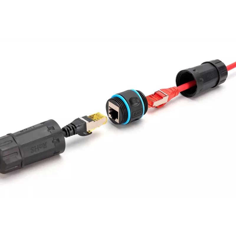 Tinklo kabelis Digitus DN-93905-OD RJ45 į RJ45 CAT 6A 1m Juodas