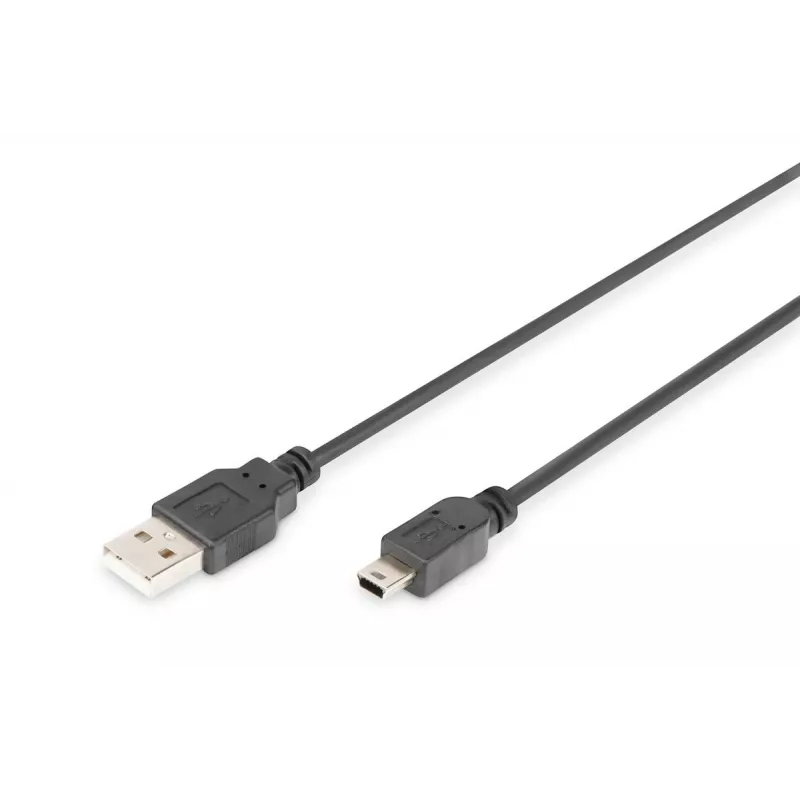 DIGITUS USB 2.0 jungiamasis kabelis, A tipo - mini B (5 kontaktų) kištukas/kištukas, 1 m juodas