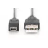 DIGITUS USB 2.0 jungiamasis kabelis, A tipo - mini B (5 kontaktų) kištukas/kištukas, 1 m juodas