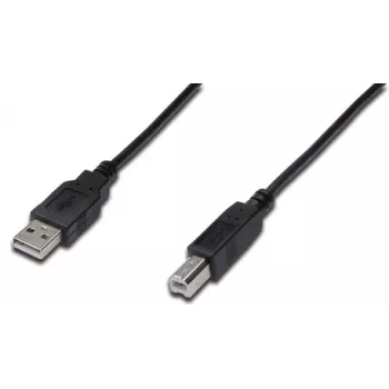 DIGITUS USB jungiamasis kabelis, tipas A - B M/M, 3m USB 2.0 tinkamas Juodas