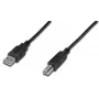 DIGITUS USB jungiamasis kabelis, tipas A - B M/M, 3m USB 2.0 tinkamas Juodas