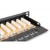 DIGITUS Patch panel CAT6 Neekranuotas 24 prievadų Su užsklanda - Juoda