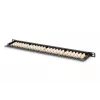 DIGITUS Patch panel CAT6 Neekranuotas 24 prievadų Su užsklanda - Juoda