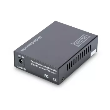 DIGITUS medijos keitiklis, daugiamodis 10/100Base-TX į 100Base-FX, su maitinimo bloku ST jungtis, iki 2 km