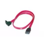 DIGITUS SATA jungiamasis kabelis, L-formos F/F, 50 cm 90° L formos - tiesus, SATA II/III raudonas