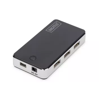 DIGITUS USB 2.0 7 prievadų šakotuvas, juodas (da-70222)
