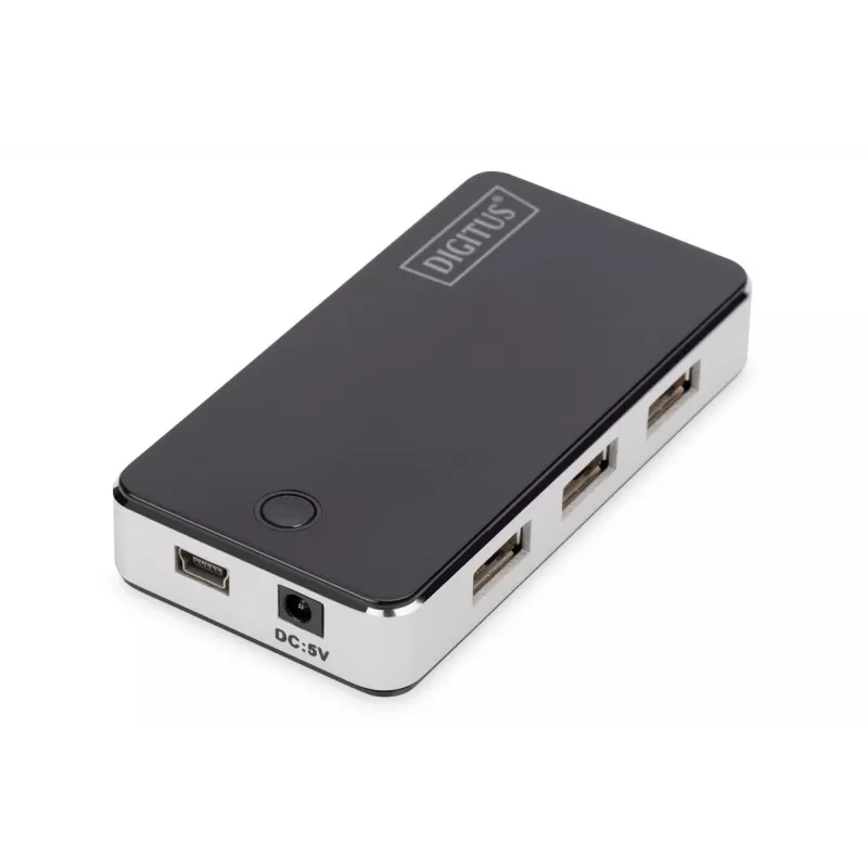 DIGITUS USB 2.0 7 prievadų šakotuvas, juodas (da-70222)