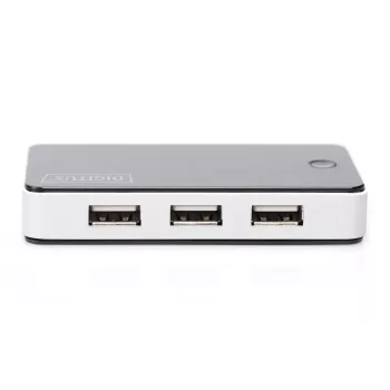 DIGITUS USB 2.0 7 prievadų šakotuvas, juodas (da-70222)