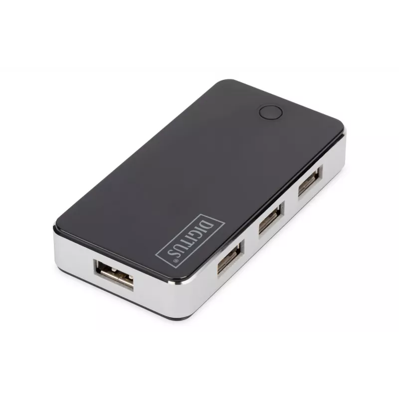 DIGITUS USB 2.0 7 prievadų šakotuvas, juodas (da-70222)