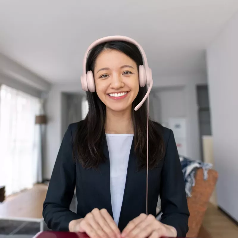 LOGITECH Ausinė - H390 - USB-a - Rožinė