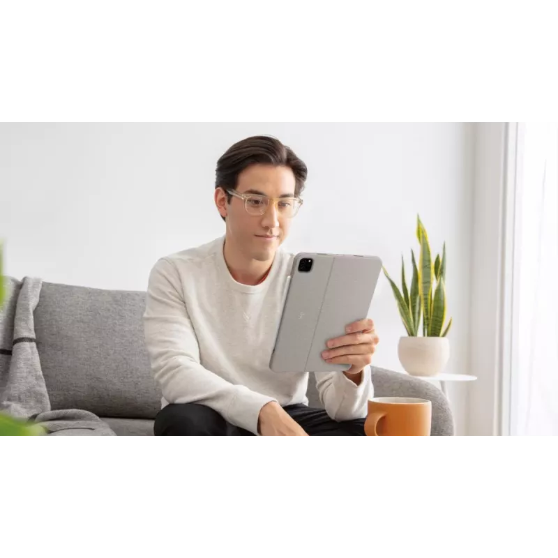 LOGITECH Combo Touch - Smėlio spalvos dėklas iPad Pro 11 inch (1, 2, 3 kartos) - Vokiška - Qwertz