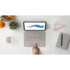 LOGITECH Combo Touch - Smėlio spalvos dėklas iPad Pro 11 inch (1, 2, 3 kartos) - Vokiška - Qwertz