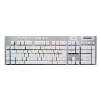 Logitech G G915 X LIGHTSPEED klaviatūra, žaidimų, USB RF belaidė, Bluetooth, QWERTZ, vokiška, balta