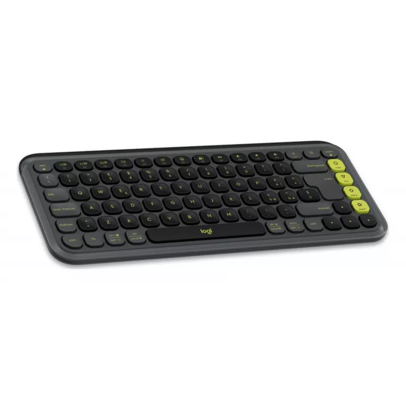 LOGITECH belaidis rinkinys - Pop Icon - Grafito ir žalia spalva Qwerty Itališka