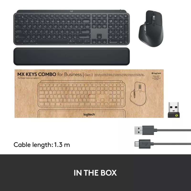 LOGITECH MX Keys Combo For Business Gen 2 - Grafitas - Qwerty Esp