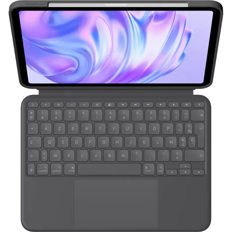 LOGITECH Combo Touch klaviatūros dėklas - iPad Pro 11in M4/M5 - grafito spalvos - azerty prancūziška