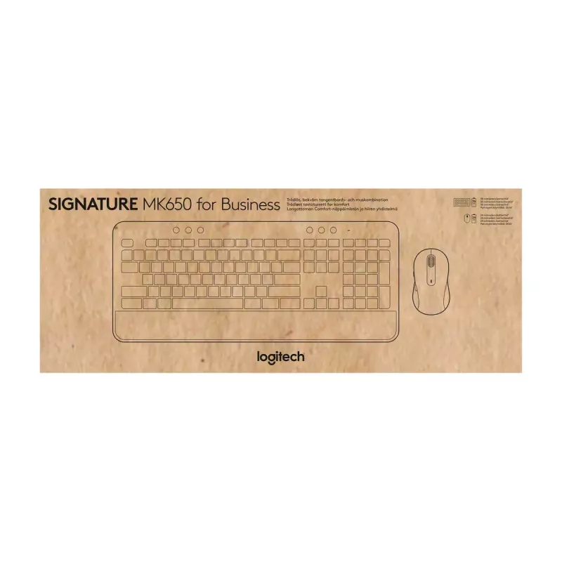 Logitech Signature MK650 Combo for Business pilno dydžio belaidė klaviatūra ir pelė