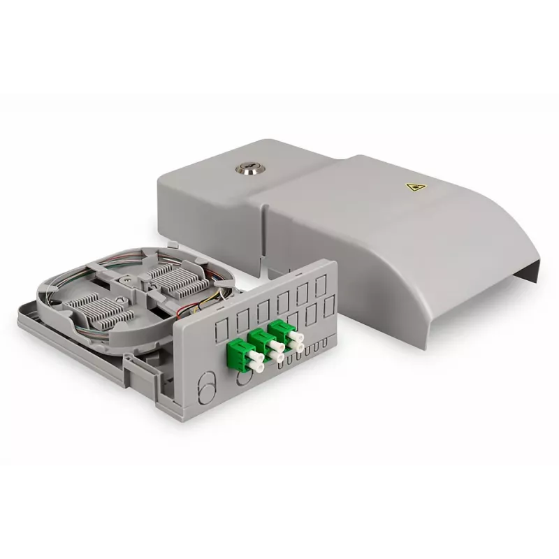 DIGITUS Ftth Namų paskirstymo įrenginys. 3x LC/APC Duplex OS2. IP54. Paruoštas sujungimams