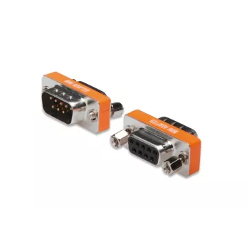 DIGITUS Zero Modem adapteris, D-Sub9 metalinis korpusas, V/F, su šešiabriauniais varžtais