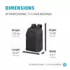 HP Professional 17,3 colio kuprinė, Kuprinė, 740 g