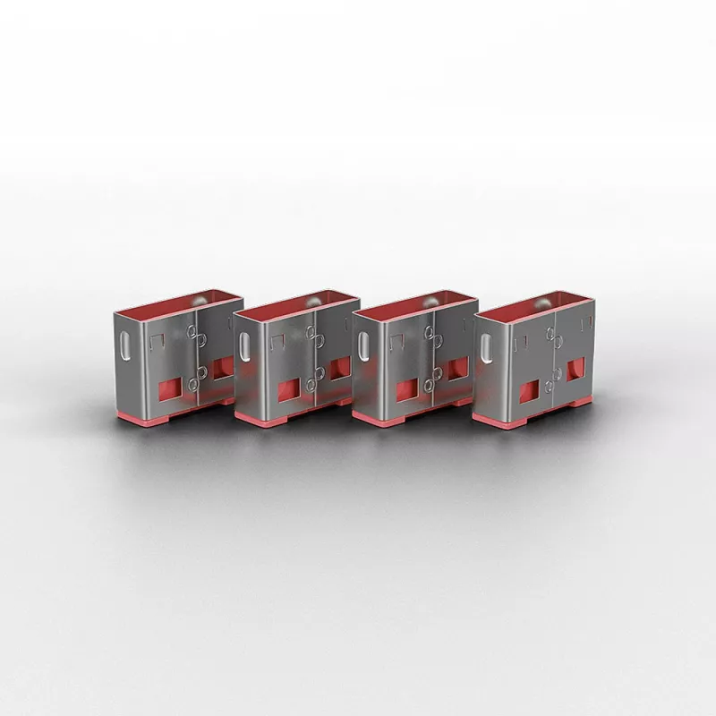 Lindy USB prievado blokatorius (be rakto) - pakuotėje 10 vnt., Rožinė, Prievado blokatorius, USB Type-A, Rožinė, Akrilnitrilo butadieno stirenas (ABS), 10 vnt., Polietileninis maišelis