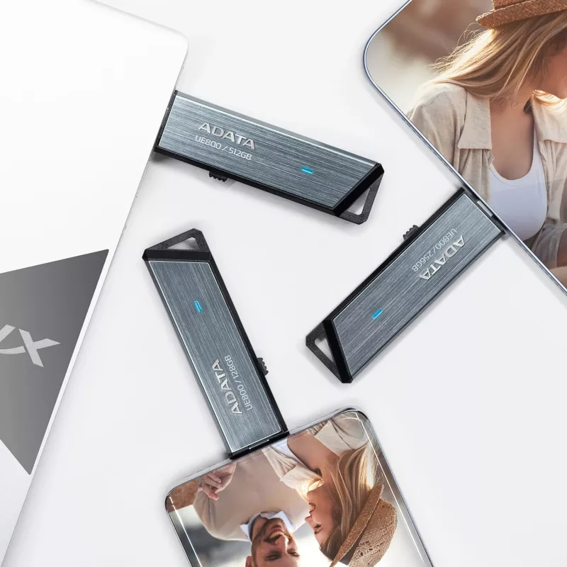 ADATA AELI-UE800-2T-CSG USB atmintinė 2 TB USB Type-C 3.2 Gen 2 (3.1 Gen 2) Sidabrinė