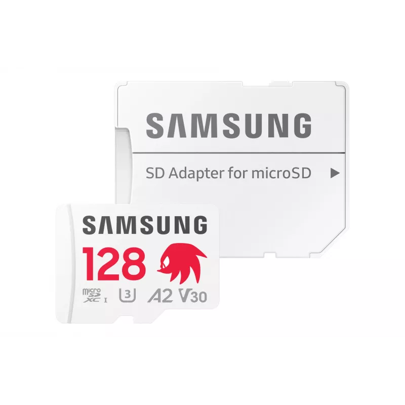 „Samsung MB-MD128S“ „MicroSDXC“ atminties kortelė, 128 GB, UHS-I, 10 klasė, U3, skaitymo greitis iki 180 MB/s, rašymo – 130 MB/s