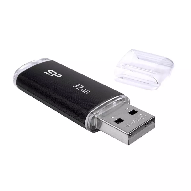 SILICON POWER Ultima U02 - 32 GB USB atmintinė - USB 2.0 - juoda