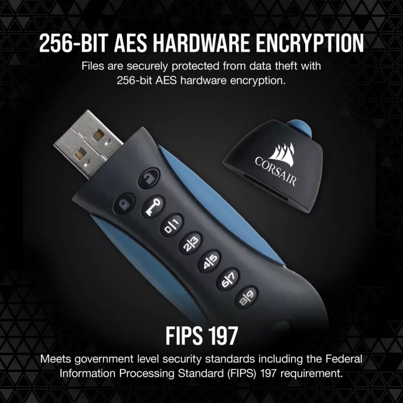 CORSAIR Flash Padlock 3 Secure - 256 GB - USB atmintukas - USB 3.0