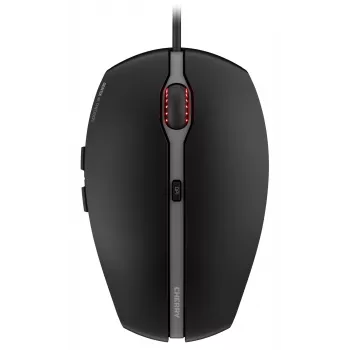 CHERRY GENTIX 4K laidinė pelė, juoda, USB, ambidekstrinė, optinė, USB, 3600 DPI, juoda