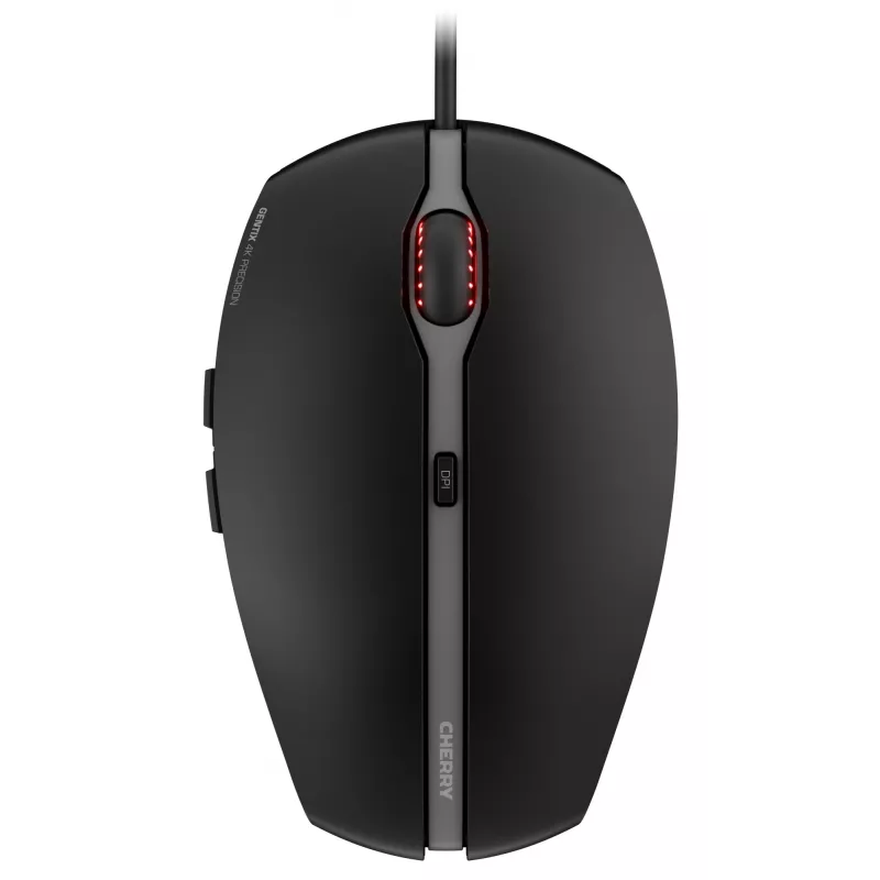CHERRY GENTIX 4K laidinė pelė, juoda, USB, ambidekstrinė, optinė, USB, 3600 DPI, juoda