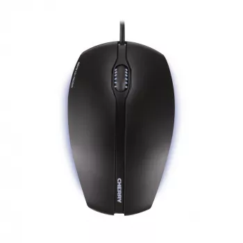 CHERRY GENTIX LAIDINGA APŠVIESTA PELĖ, Juoda, USB, Abirankė, Optinė, USB Type-A, 1000 DPI, Juoda