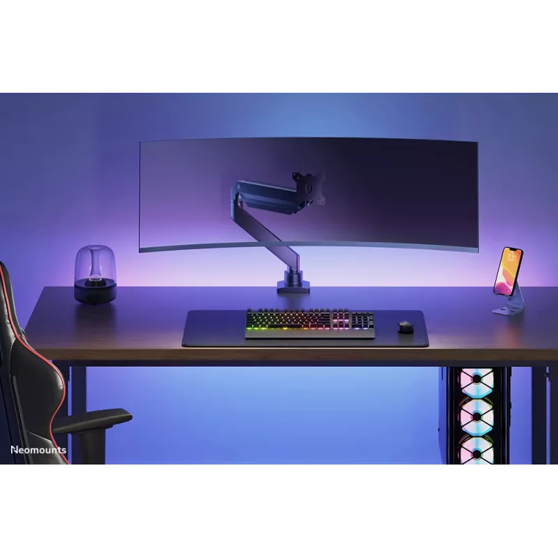 Neomounts NM-D775BLACKPLUS Monitor arm 10-49 inch - gas spring - Topfix - 180°-stop