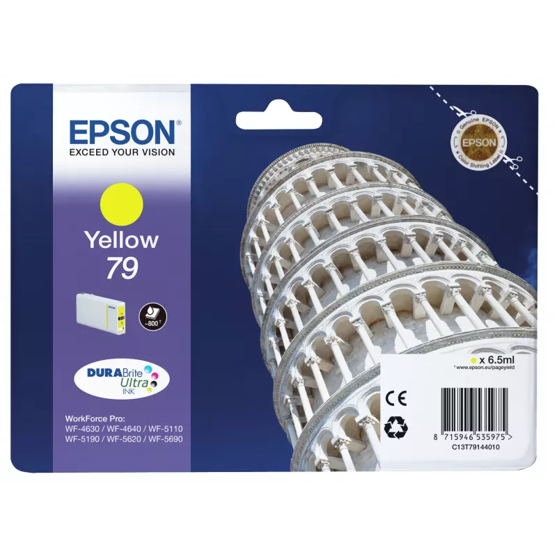 Epson Tower of Pisa vienos pakuotės geltonas 79 DURABrite Ultra rašalas