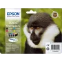 Epson Monkey Multipack 4 spalvų T0895 DURABrite Ultra rašalas, juodas, žydras, purpurinis, geltonas, 5,8 ml, 3,5 ml, 1 vnt., kelių pakuočių rinkinys