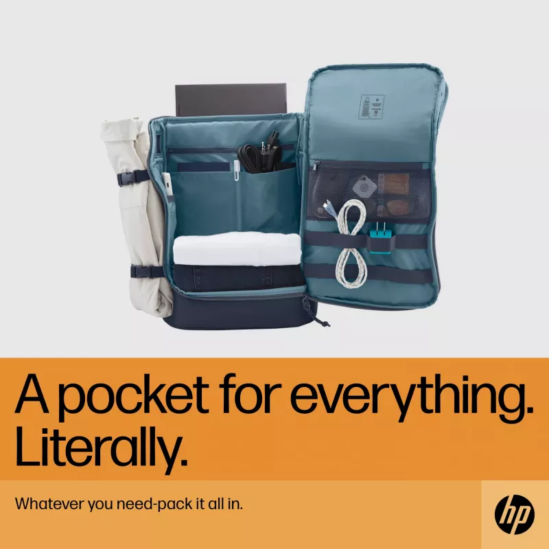 HP Travel 25 Liter 15.6 Iron Pilka Laptop Backpack, kuprinė, 39,6 cm (15,6 colio), 860 g