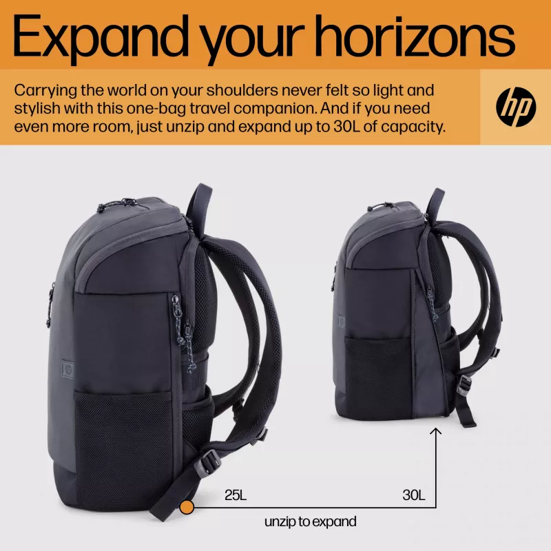 HP Travel 25 Liter 15.6 Iron Pilka Laptop Backpack, kuprinė, 39,6 cm (15,6 colio), 860 g