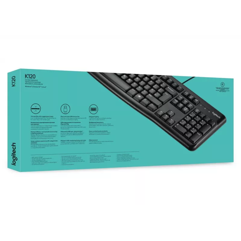 LOGITECH klaviatūra K120 – verslui, AZERTY belgiška