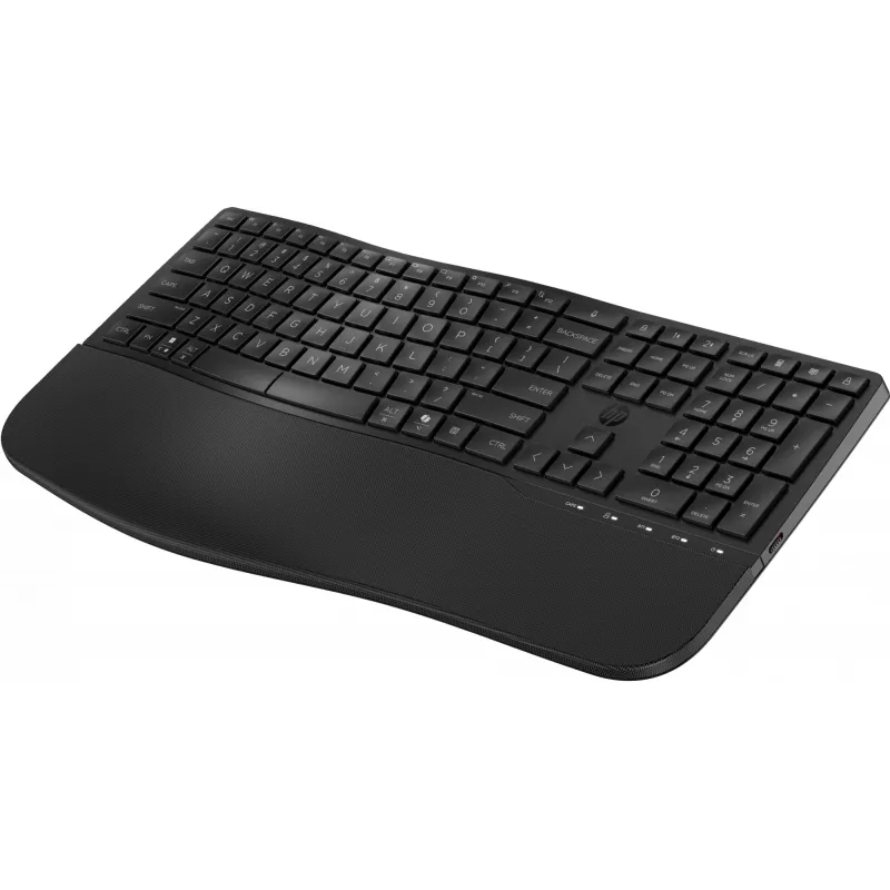 HP 685 Comfort Dual-Mode klaviatūra, QWERTY, pilno dydžio (100%), belaidė, RF belaidis + Bluetooth, membraninė, QWERTY, juoda