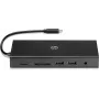 USB-C kelių prievadų centras HP Travel – HP 1C1Y5AA, USB-C pagrindinis, HDMI 2.0, VGA, 1×RJ-45, 2×USB-A 3.2 Gen1, 2×USB 2.0, MicroSD skaitytuvas, juoda
