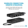 USB-C kelių prievadų centras HP Travel – HP 1C1Y5AA, USB-C pagrindinis, HDMI 2.0, VGA, 1×RJ-45, 2×USB-A 3.2 Gen1, 2×USB 2.0, MicroSD skaitytuvas, juoda