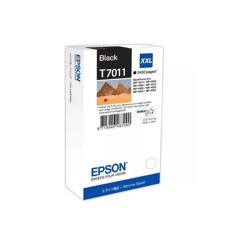 Epson rašalo kasetė C13T70114010 T7011 XXL juoda